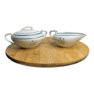 Noritake Bluebell Blue Bell Sugar Bowl w Lid Creamer 5558 Japan floral replace